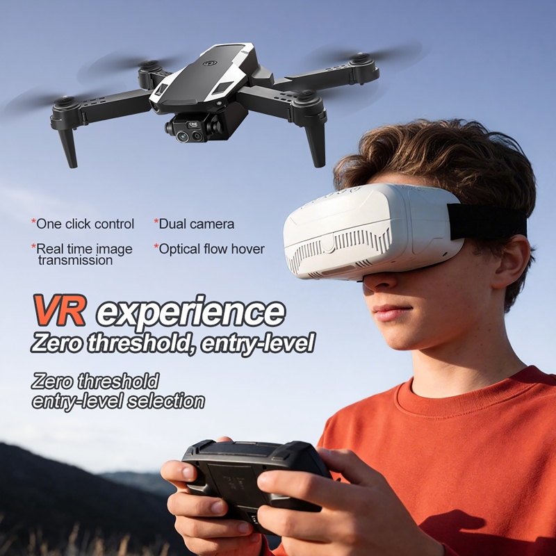 リモコンとVRグラス付きポータブルドローンキット 4Kデュア - Drone Kit With Camera のレビューと価格